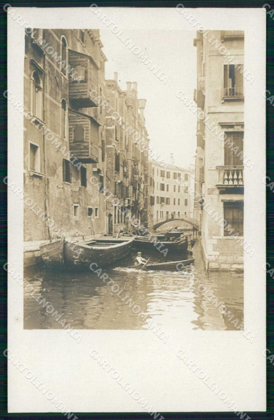 Venezia Città Canale Interno Barche Foto cartolina RT7655 – fronte