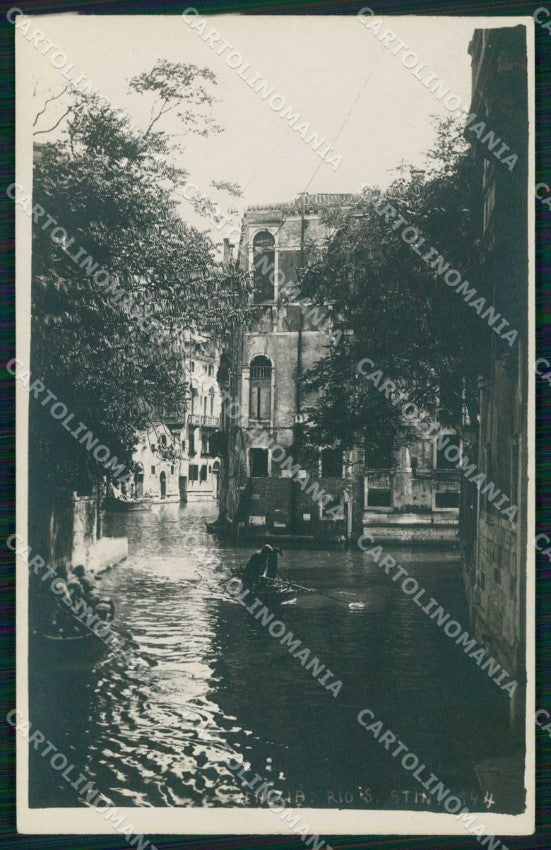 Venezia Città Canale Interno Barca Foto cartolina RT7657 – fronte