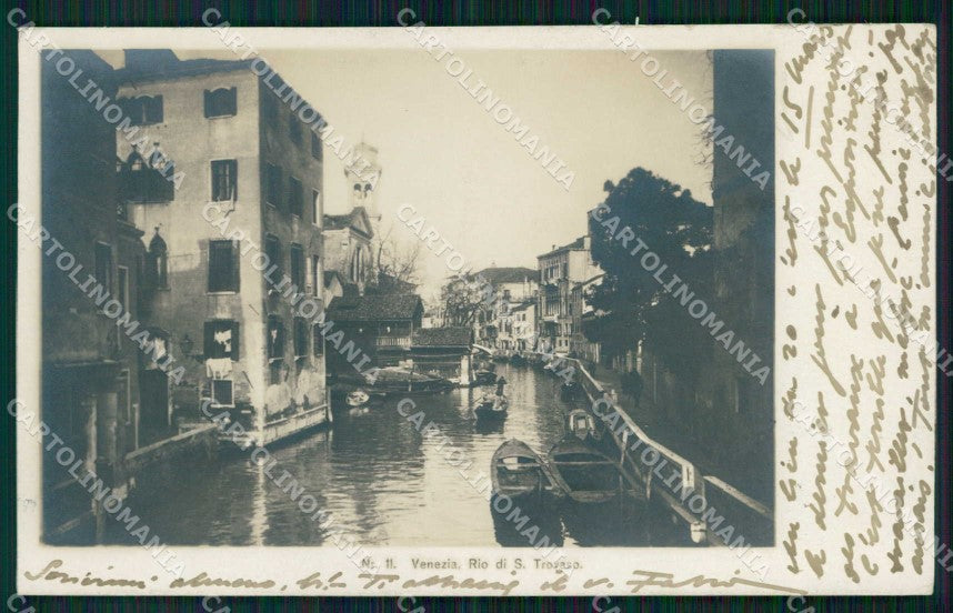 Venezia Città Rio San Trovaso Barche Foto cartolina RT7663 – fronte