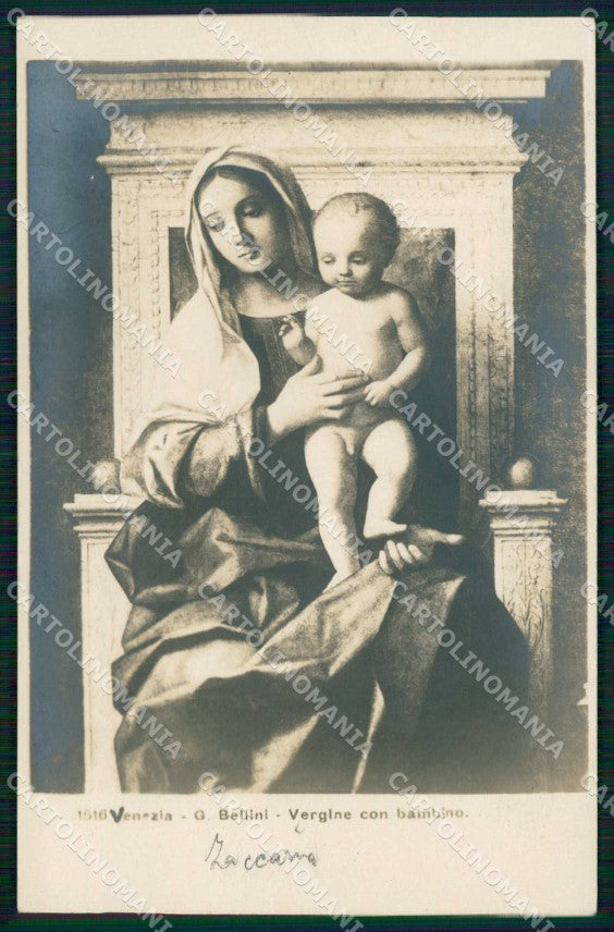 Venezia Città Vergine con Bambino Bellini NPG Foto cartolina RT7684 – fronte