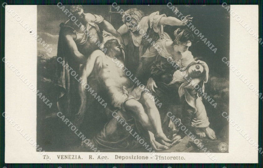 Venezia Città Deposizione Tintoretto NPG Foto cartolina RT7690 – fronte