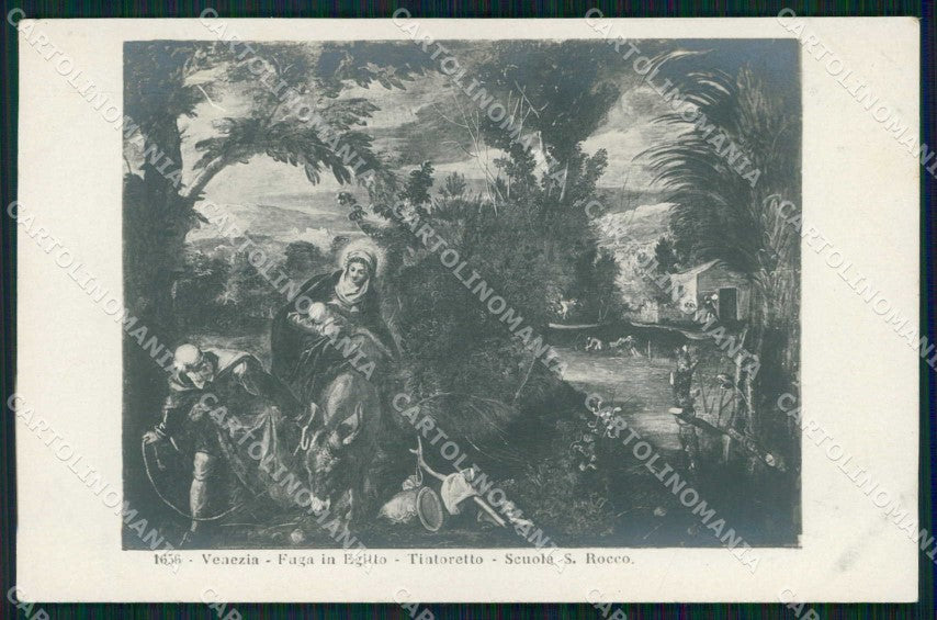 Venezia Città Fuga in Egitto Tintoretto NPG Foto cartolina RT7692 – fronte