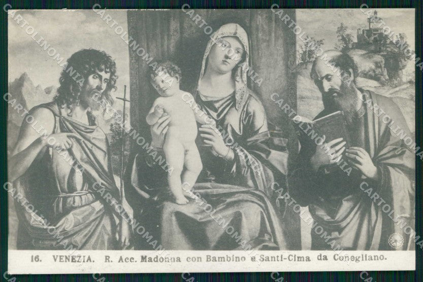 Venezia Città Madonna con Bambino Cima da Conegliano NPG Foto cartolina RT7694 – fronte