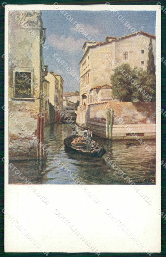Venezia Città Canale Interno Barche cartolina RT7707 – fronte