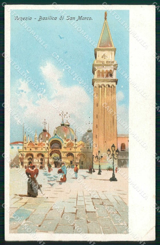 Venezia Città Basilica di San Marco PIEGHINE Illustratori cartolina RT7734 – fronte