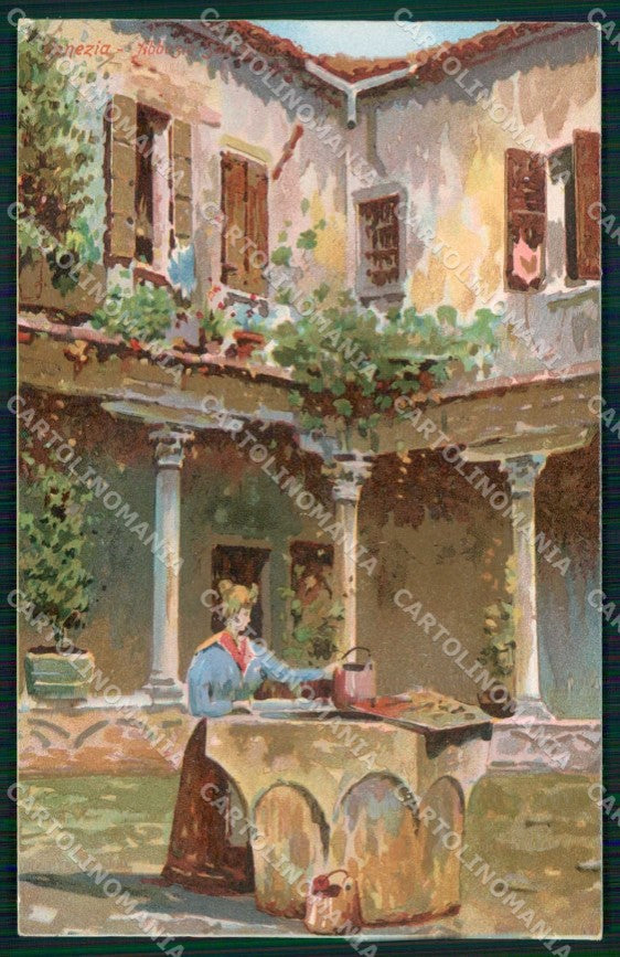 Venezia Città Donna al Pozzo Illustratori cartolina RT7745 – fronte