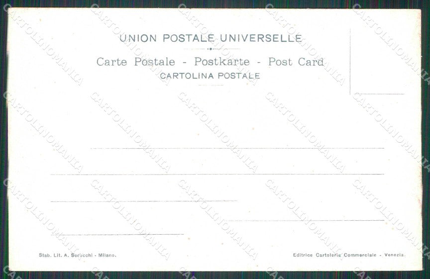 Venezia Città Donna al Pozzo Illustratori cartolina RT7745 – retro