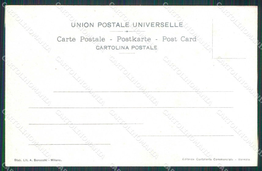 Venezia Città Rio San Polo Gondola Illustratori cartolina RT7747 – retro