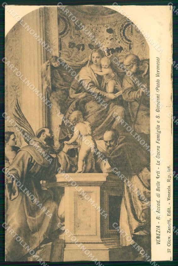 Venezia Città Accademia Belle Arti Sacra Famiglia San Giovanni cartolina RT7769 – fronte
