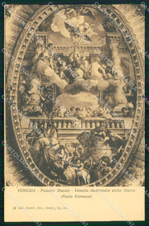 Venezia Città Palazzo Ducale Città Incoronata dalla Gloria cartolina RT7770 – fronte