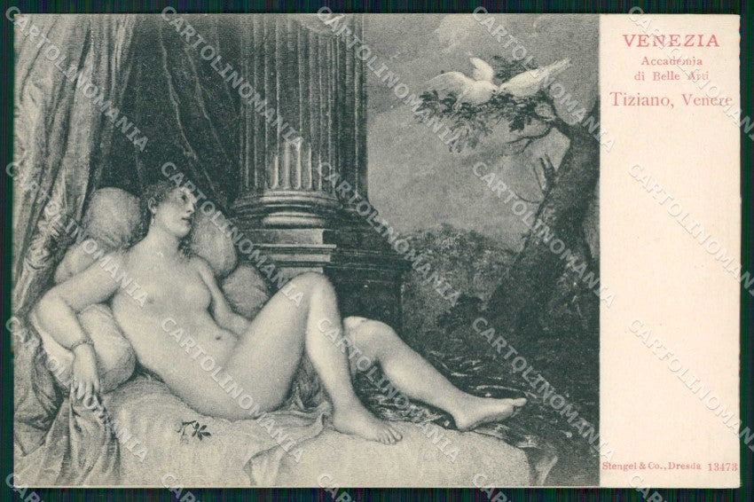 Venezia Città Accademia Belle Arti Venere Tiziano Stengel 13473 cartolina RT7785 – fronte