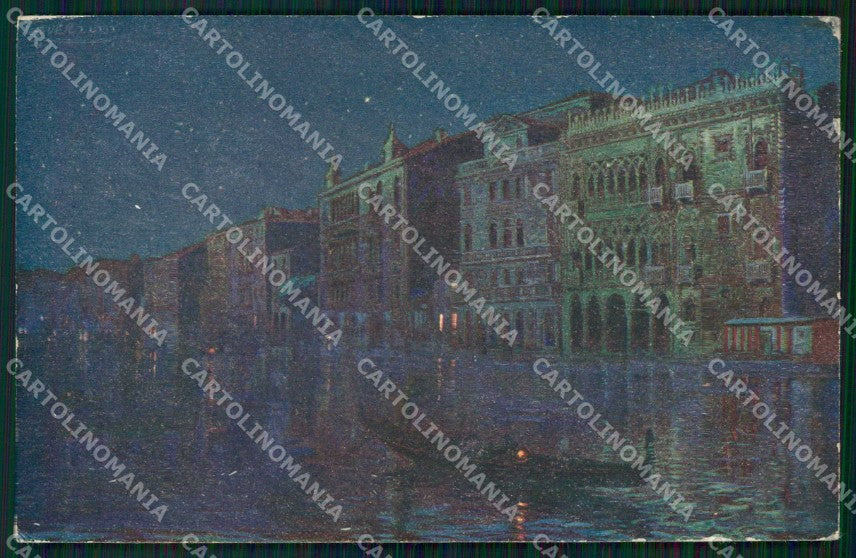 Venezia Città Canal Grande Ca' d'Oro Notturno cartolina RT7794 – fronte