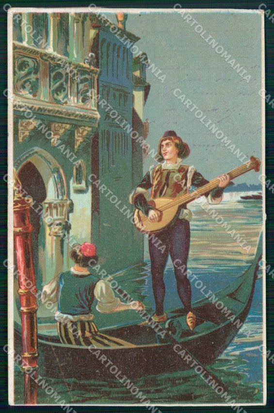 Venezia Città Serenata in Gondola cartolina RT7795 – fronte