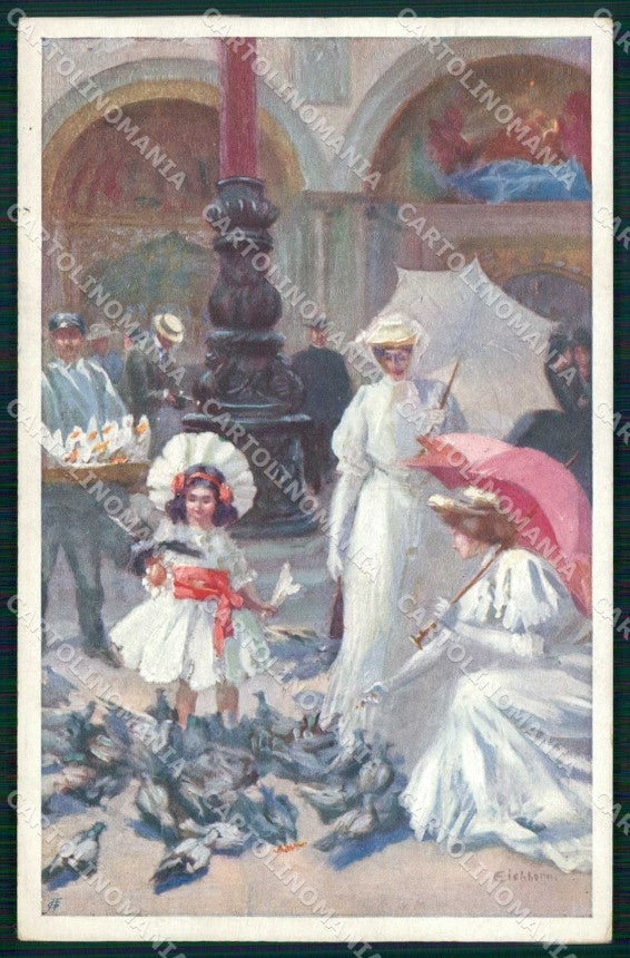 Venezia Città Colombi in Piazza San Marco BKWI 623 cartolina RT7805 – fronte