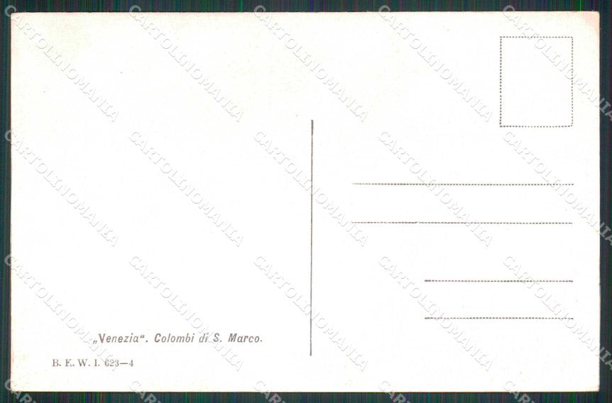 Venezia Città Colombi in Piazza San Marco BKWI 623 cartolina RT7805 – retro