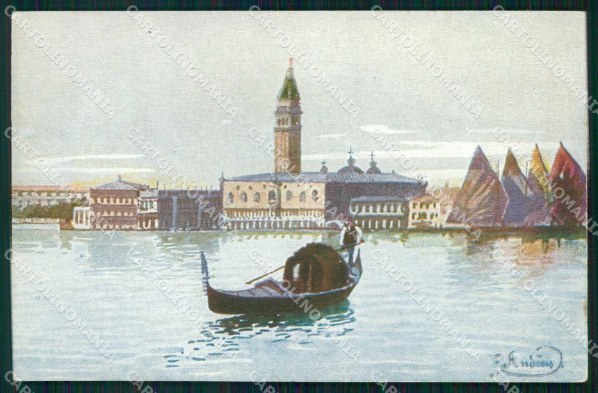Venezia Città Bacino San Marco Gondola cartolina RT7808 – fronte
