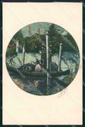 Venezia Città Giro in Gondola Illustratori cartolina RT7834 – fronte