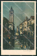 Venezia Città Canale Interno Barca Illustratori cartolina RT7835 – fronte