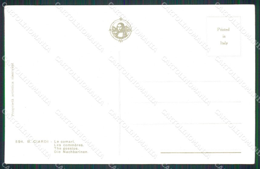 Venezia Città Comari Ciardi 594 Illustratori cartolina RT7842 – retro