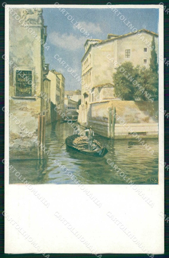 Venezia Città Canale con Barca cartolina RT7854 – fronte