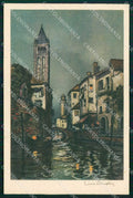 Venezia Città Canale con Barca Illustratori cartolina RT7859 – fronte