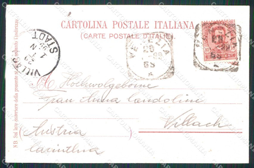Venezia Città Lagune di Notte Chiaro di Luna cartolina RT7863 – retro