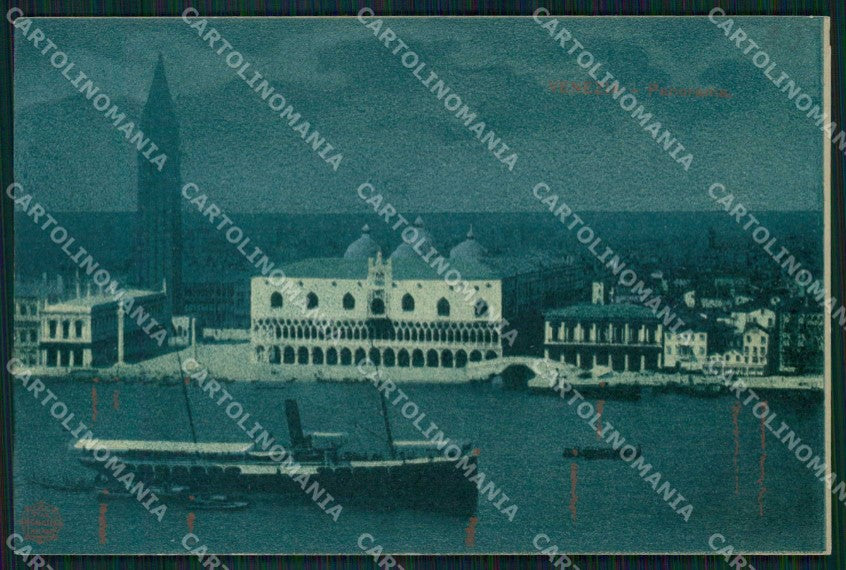 Venezia Città Veduta Generale Notturna Piroscafo cartolina RT7873 – fronte