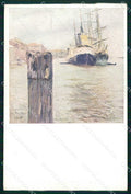 Venezia Città Canale di Giudecca Barche BKWI 713 cartolina RT7876 – fronte
