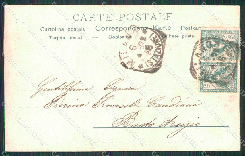 Venezia Città Gondoliere con Mandolino cartolina RT7877 – retro