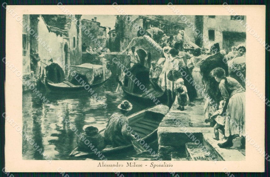 Venezia Città Sposalizio Alessandro Milese Barche cartolina RT7881 – fronte