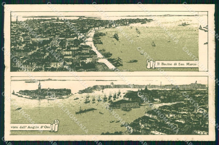Venezia Città Bacino San Marco visto dall'Angelo d'Oro cartolina RT7899 – fronte