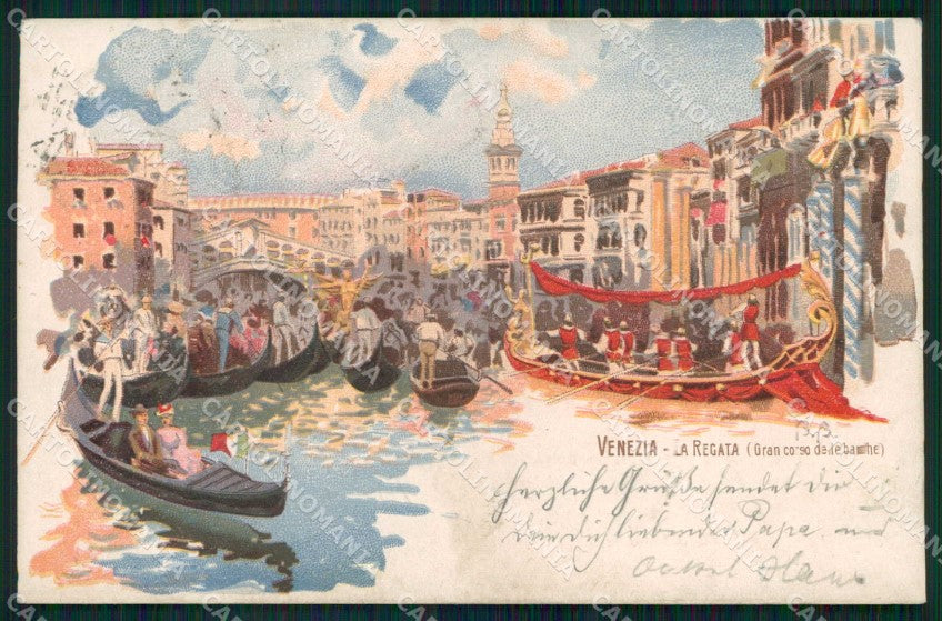Venezia Città Gran Corso delle Barche Regata cartolina RT7922 – fronte