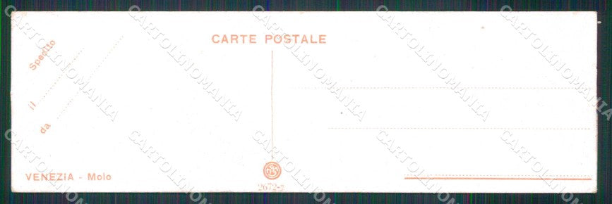 Venezia Città Molo Gondole Mini cartolina RT7938 – retro