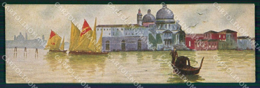 Venezia Città Chiesa della Salute Barche Mini cartolina RT7943 – fronte