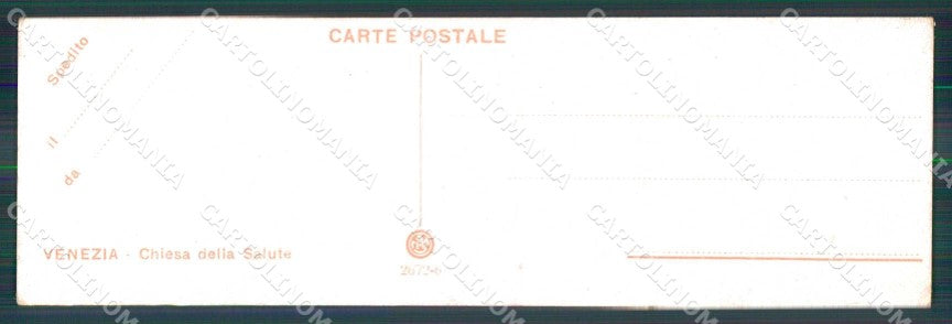 Venezia Città Chiesa della Salute Barche Mini cartolina RT7943 – retro