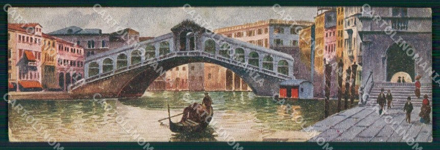 Venezia Città Ponte di Rialto Gondola Mini cartolina RT7944 – fronte