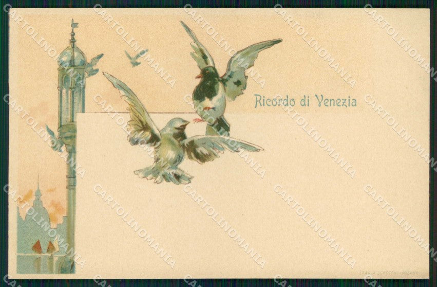 Venezia Città Ricordo di Colombi in Volo Kempf ? cartolina RT7949 – fronte