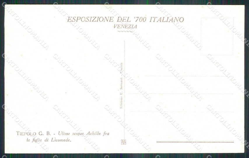 Venezia Città Esposizione del Settecento Ulisse Achille Tiepolo cartolina RT7956 – retro