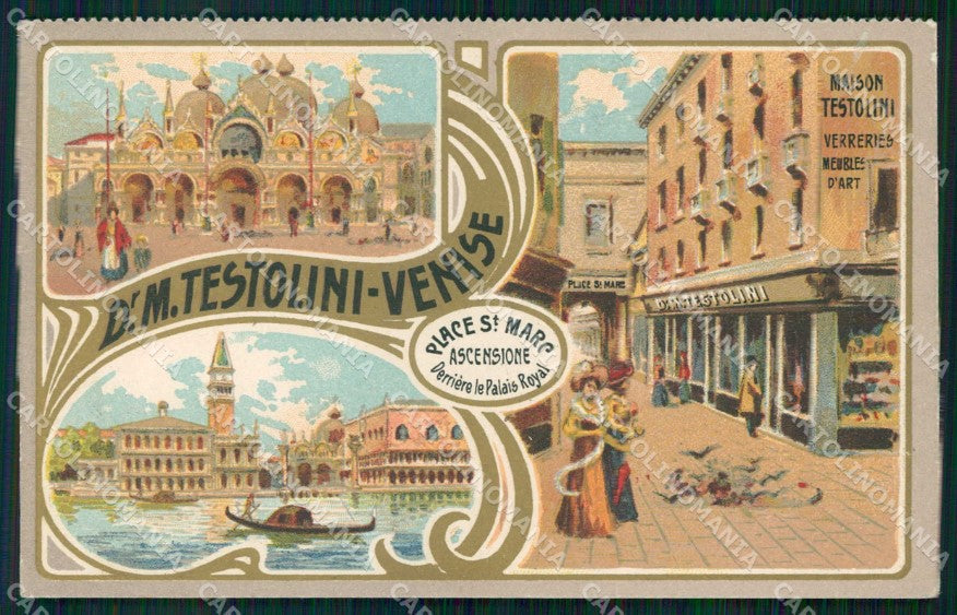 Venezia Città Maison Testolini Mobili d'Arte Pubblicitaria cartolina RT7957 – fronte
