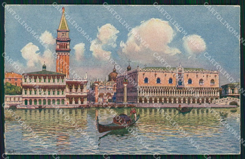 Venezia Città Bacino San Marco Gondola cartolina RT7960 – fronte