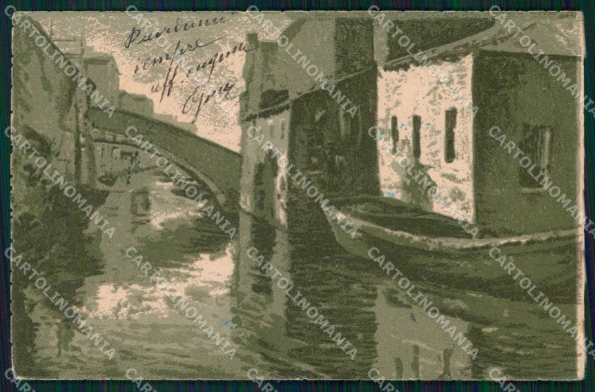 Venezia Città Canale Interno Barca cartolina RT7961 – fronte