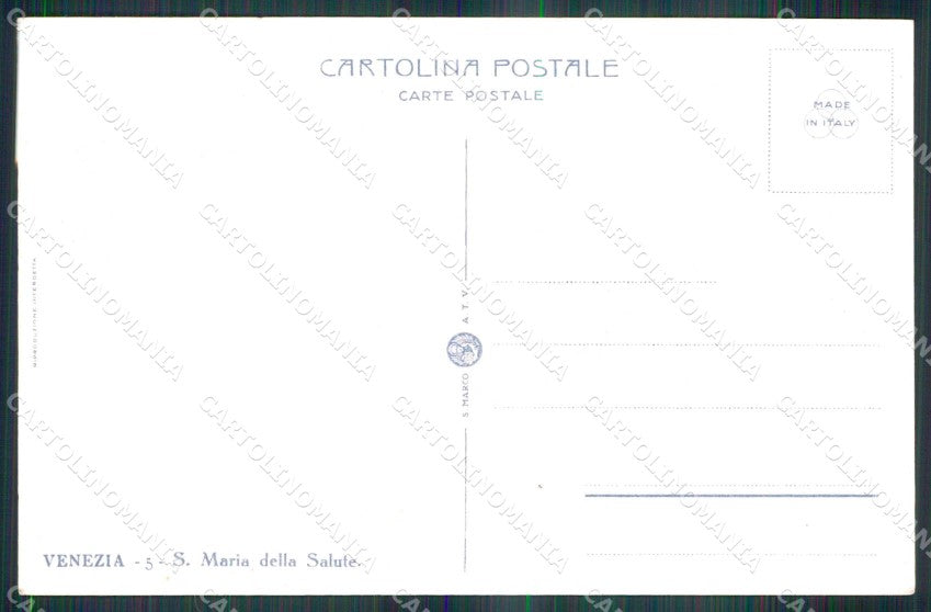 Venezia Città Santa Maria della Salute Gondole Alberti cartolina RT7978 – retro