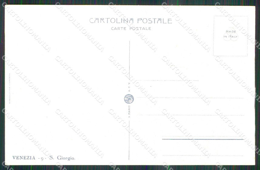 Venezia Città San Giorgio Gondole Alberti cartolina RT7979 – retro