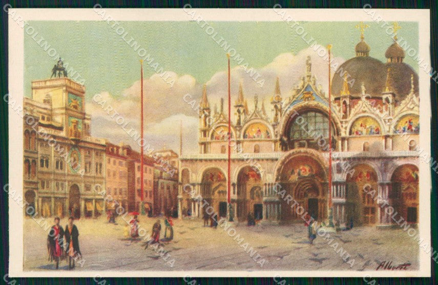Venezia Città San Marco Torre dell'Orologio Alberti cartolina RT7981 – fronte