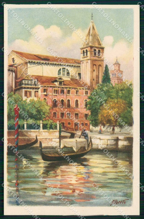 Venezia Città San Vidal Gondola Alberti cartolina RT7982 – fronte