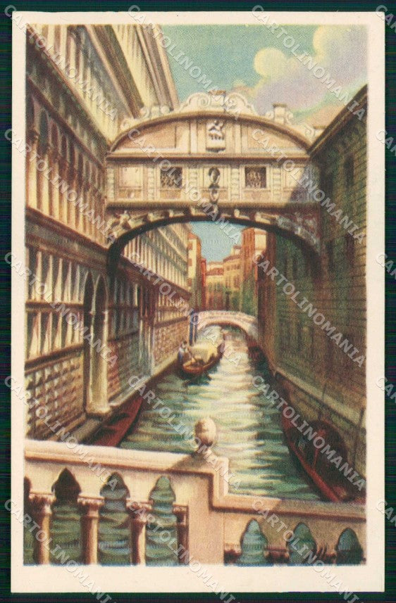 Venezia Città Ponte dei Sospiri Gondola Alberti cartolina RT7984 – fronte