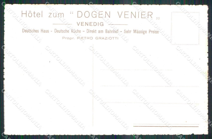 Venezia Città Hotel Dogen Venier cartolina RT7987 – retro