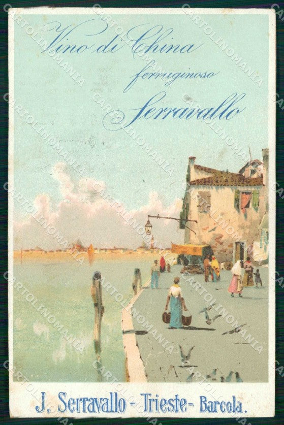 Trieste Città Serravallo Vino di China Ferruginoso cartolina RT8000 – fronte