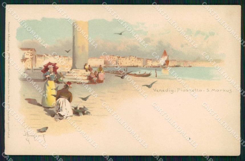 Venezia Città Piazzetta San Marco Meissner & Buch 1011 cartolina RT8002 – fronte