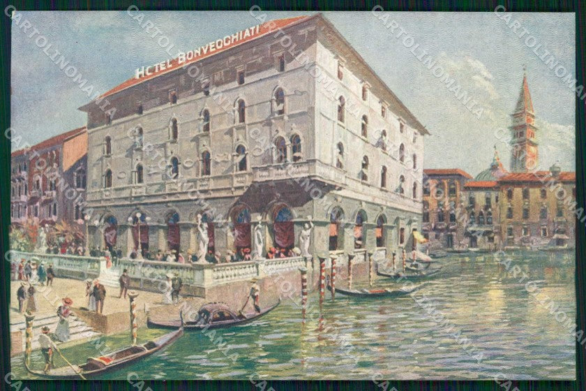 Venezia Città Hotel Bonvecchiati Gondole cartolina RT8004 – fronte
